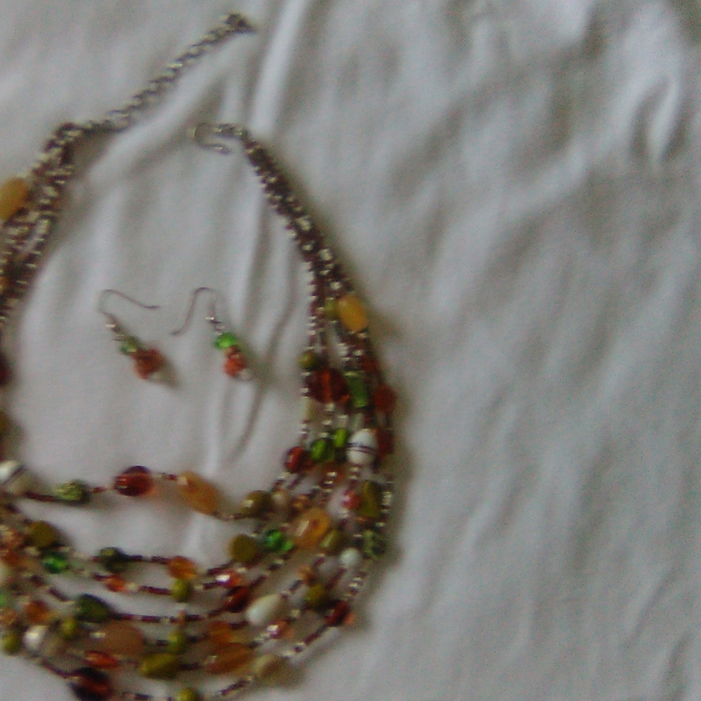 Necklace and earrings